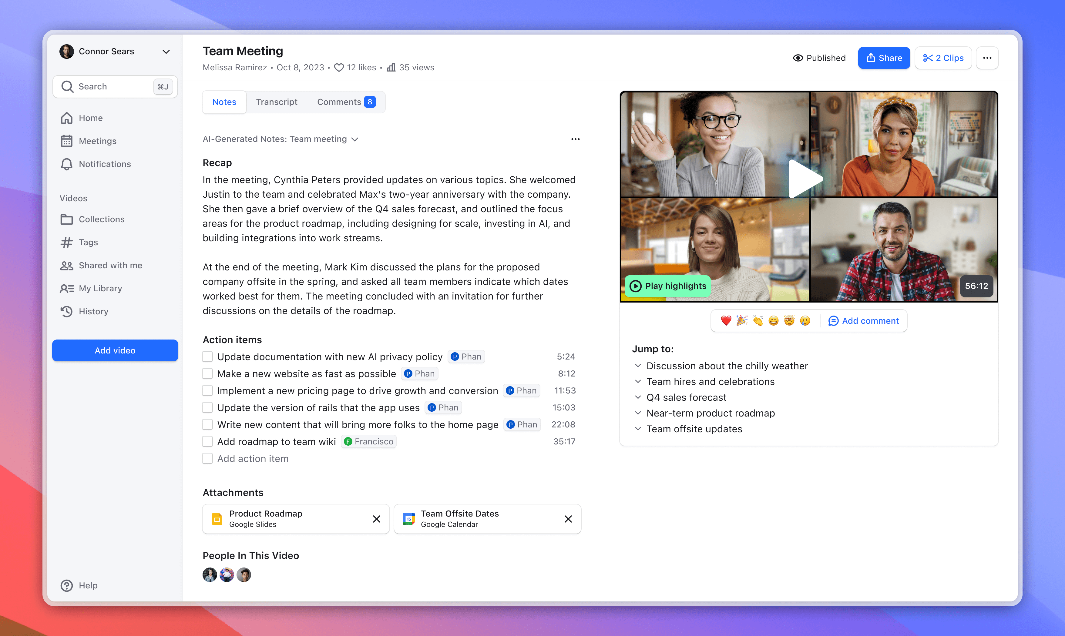 Rewatch Meeting page
