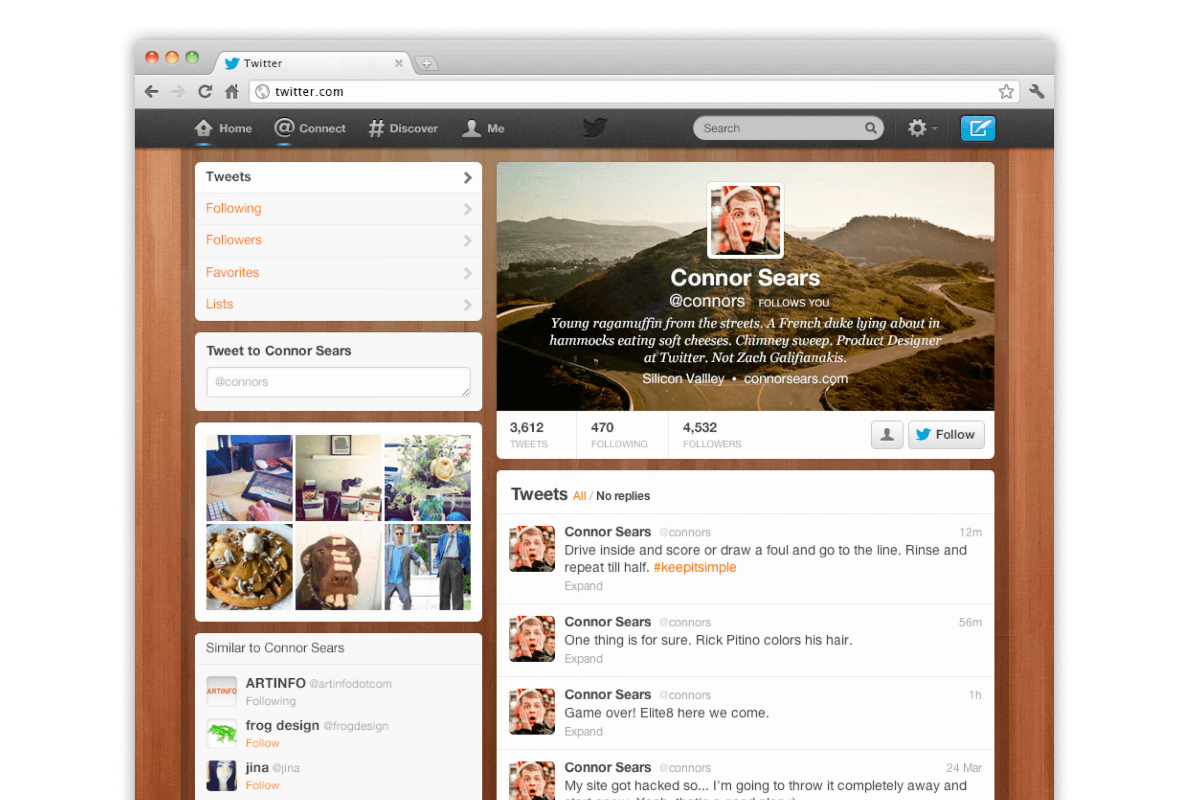 Twitter Profile Connor Sears